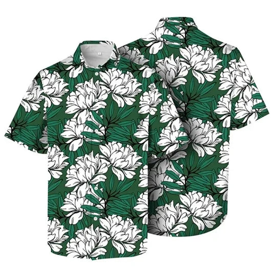 COTTON Men'S Hawaiian Shirt -Full Color Digital Customized