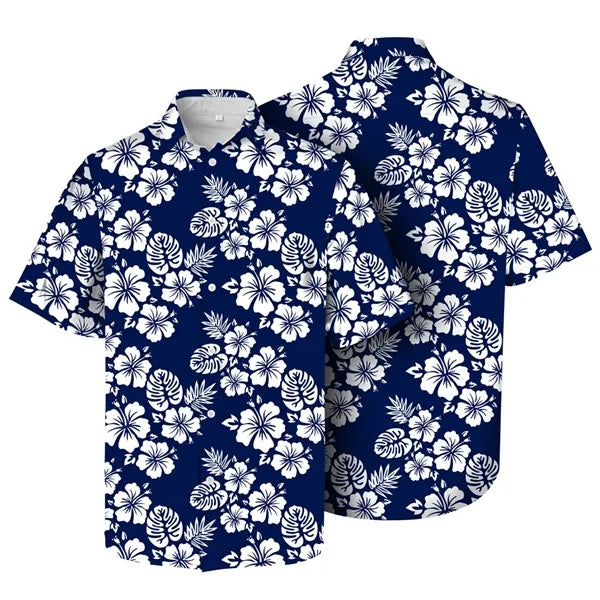 COTTON Men'S Hawaiian Shirt -Full Color Digital Customized