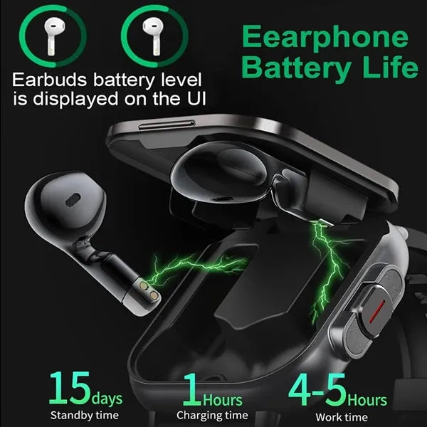 2 in 1 Smart Watch with Earbuds