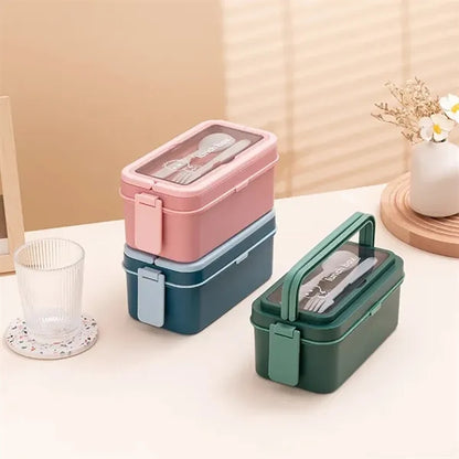 Portable Lunch Box with Cutlery Set