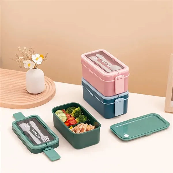 Portable Lunch Box with Cutlery Set