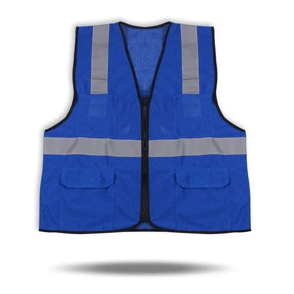 HIGH VISIBILITY SAFETY VEST MESH 4 POCKETS