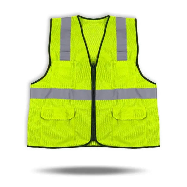 HIGH VISIBILITY SAFETY VEST MESH 4 POCKETS