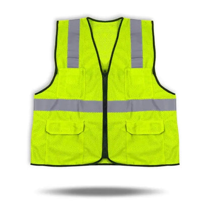 HIGH VISIBILITY SAFETY VEST MESH 4 POCKETS