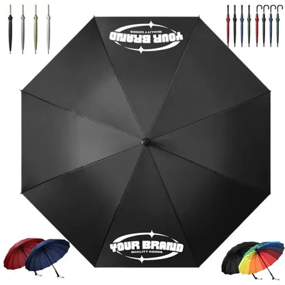 Windproof Large Logo Golf  Umbrella Adult Men Women Classic