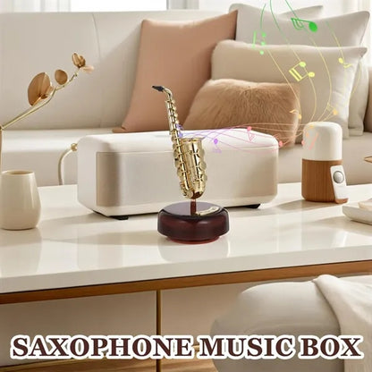 Creative artware gift home decor saxophone violin music box