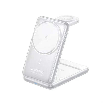 Portable Metallic Foldable 3 in 1 Wireless Charging Station