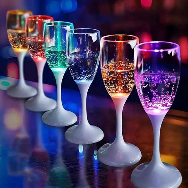 Party weddings colorful light up cups wine champagne flutes