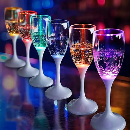 Party weddings colorful light up cups wine champagne flutes