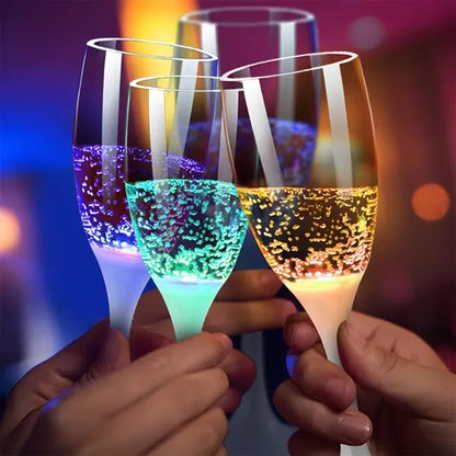 Party weddings colorful light up cups wine champagne flutes