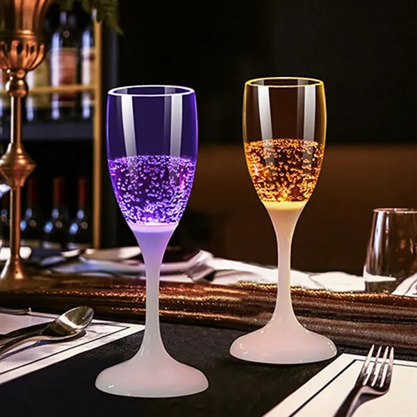 Party weddings colorful light up cups wine champagne flutes