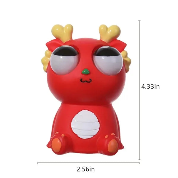 Funny pop-out eye dragon gifts stress relief squeeze toy