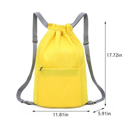 Waterproof travel beach sports gym bag drawstring backpack