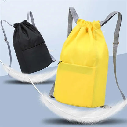 Waterproof travel beach sports gym bag drawstring backpack