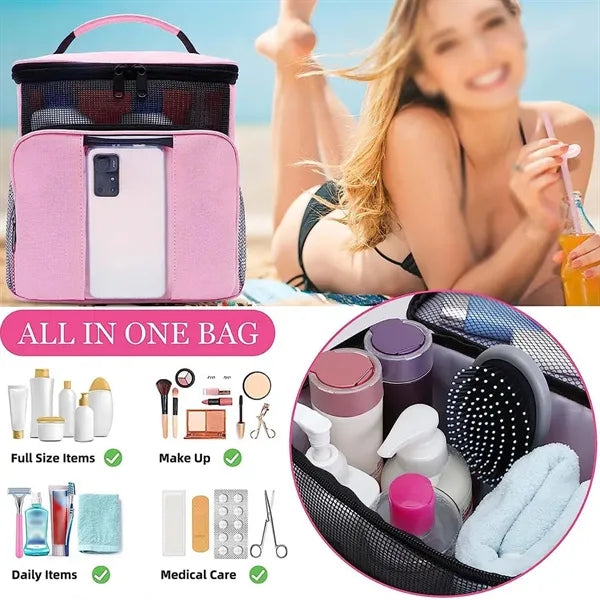 College dorm essential hanging travel shower bag caddy