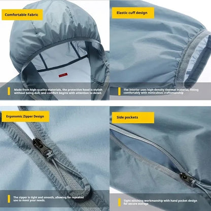 Lightweight hiking outdoor sun protection hoodie jacket