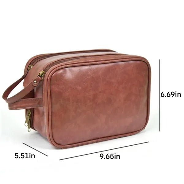PU Leather Multifunctional Travel Toiletries Storage Bag