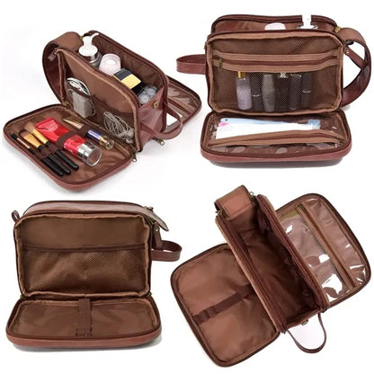 PU Leather Multifunctional Travel Toiletries Storage Bag