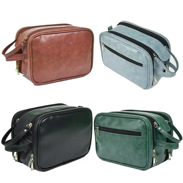 PU Leather Multifunctional Travel Toiletries Storage Bag