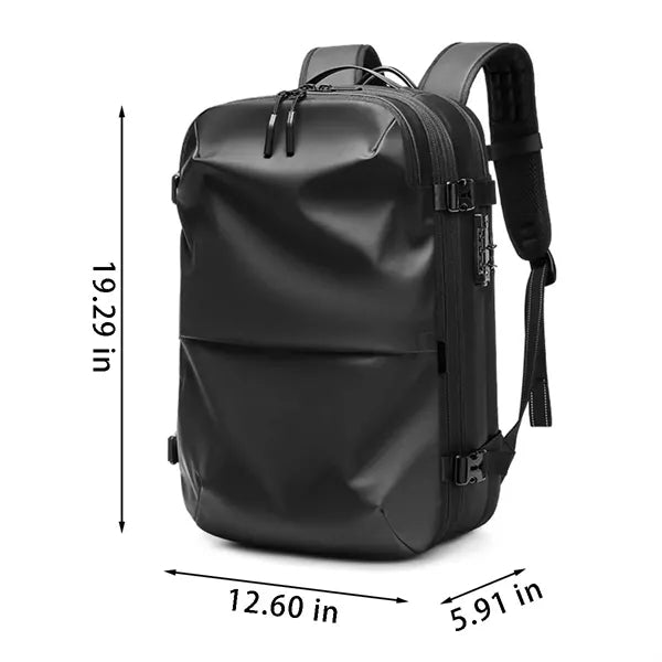 Travel anti theft expandable vacuum compression backpack