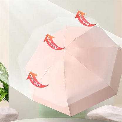 Compact lightweight travel sun rain umbrella for pocket