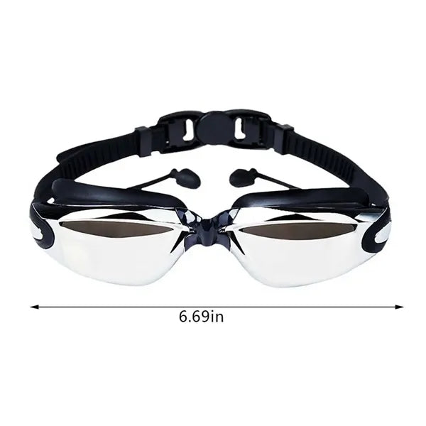 Unisex wide view anti fog adult youth diving swim goggles