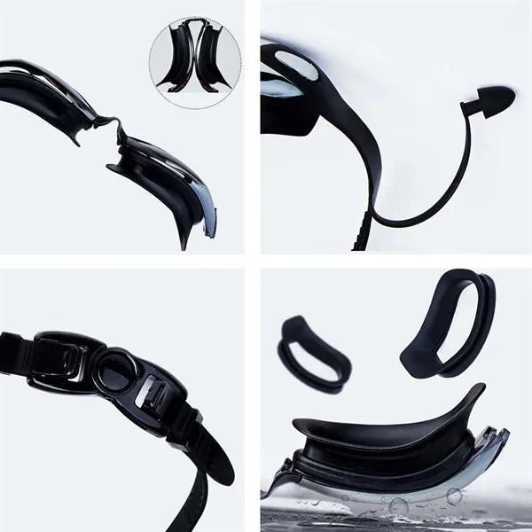 Unisex wide view anti fog adult youth diving swim goggles