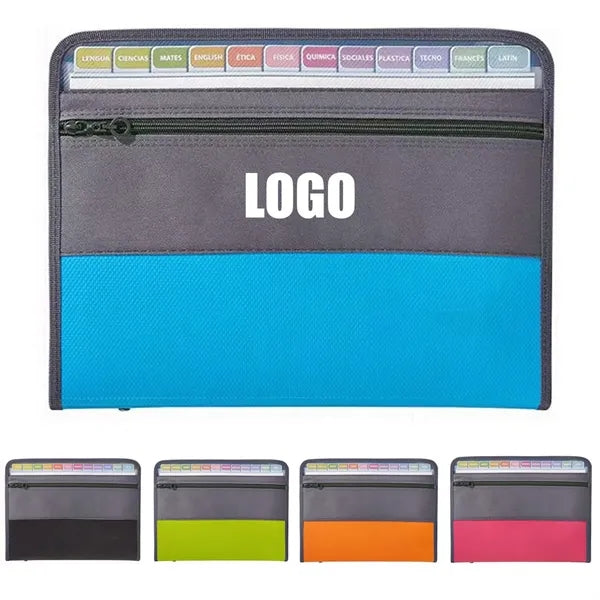 13 Pocket A4 Zippered Accordion File Organizer