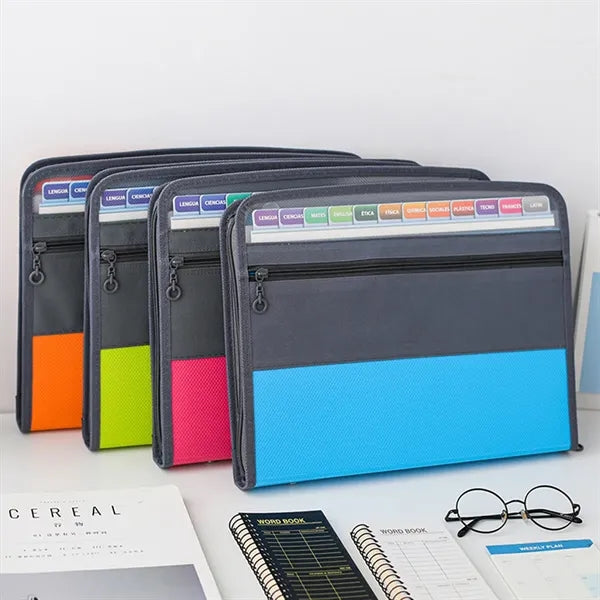 13 Pocket A4 Zippered Accordion File Organizer