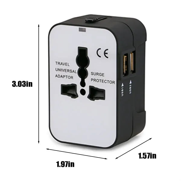 International universal all in one travel plug adapter