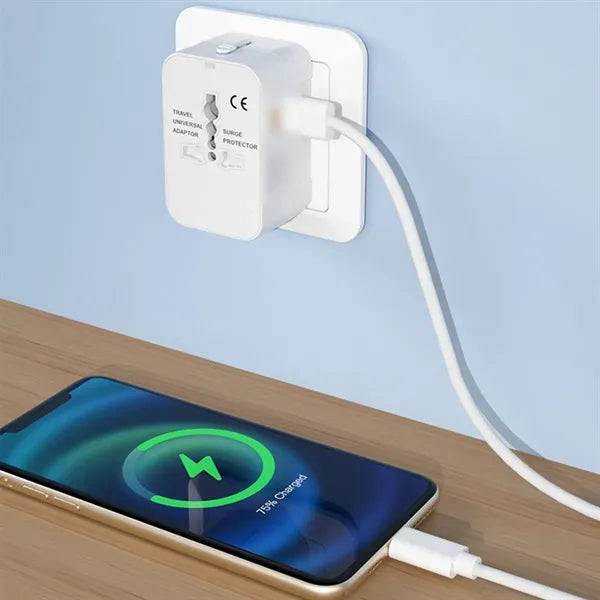 International universal all in one travel plug adapter