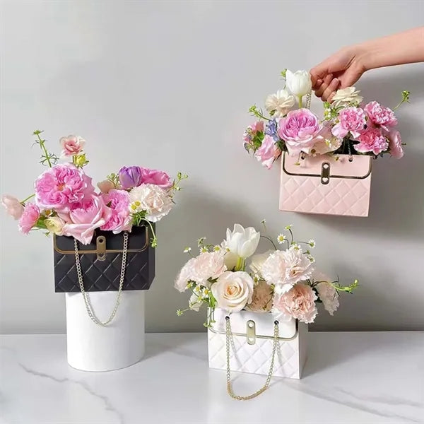 Portable mother's day bouquet bag flower paper gift box