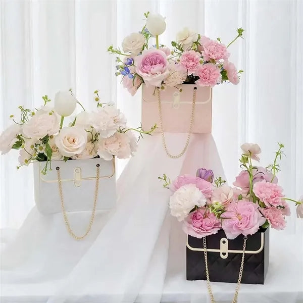 Portable mother's day bouquet bag flower paper gift box
