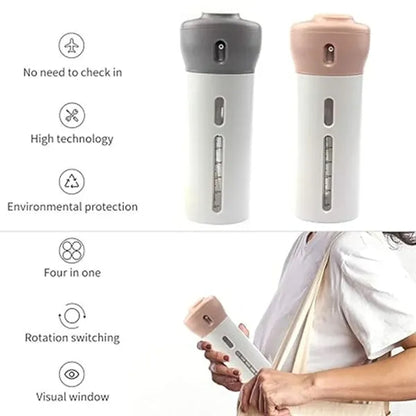 4 in 1 shampoo trips dispenser refillable travel bottles