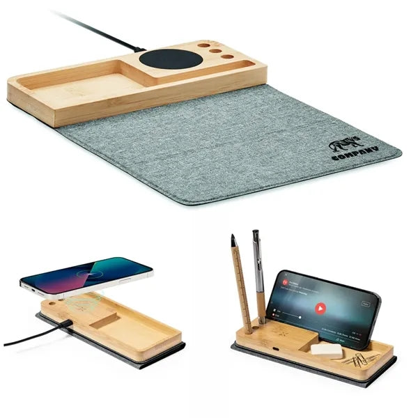 Folding Wireless Charging Desk Organizer