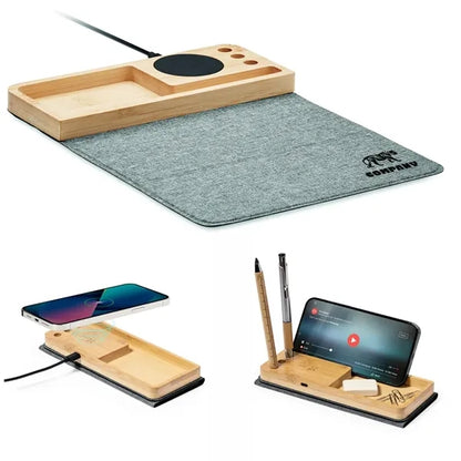 Folding Wireless Charging Desk Organizer