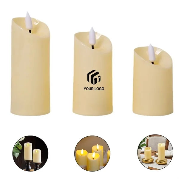 Smooth Pillar Lasting Realistic Flame LED Electronic Candle