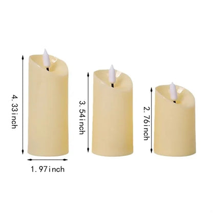 Smooth Pillar Lasting Realistic Flame LED Electronic Candle
