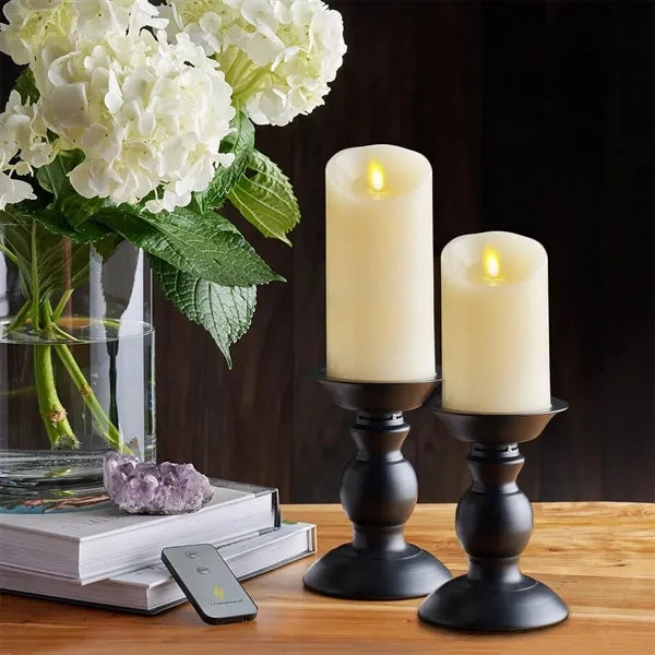 Smooth Pillar Lasting Realistic Flame LED Electronic Candle