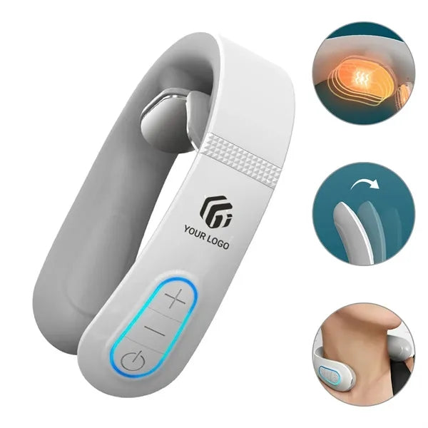 Mini portable deep heated neck massager for pain relief
