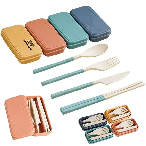 Detachable Portable Wheat Straw Cutlery Set