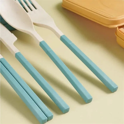 Detachable Portable Wheat Straw Cutlery Set