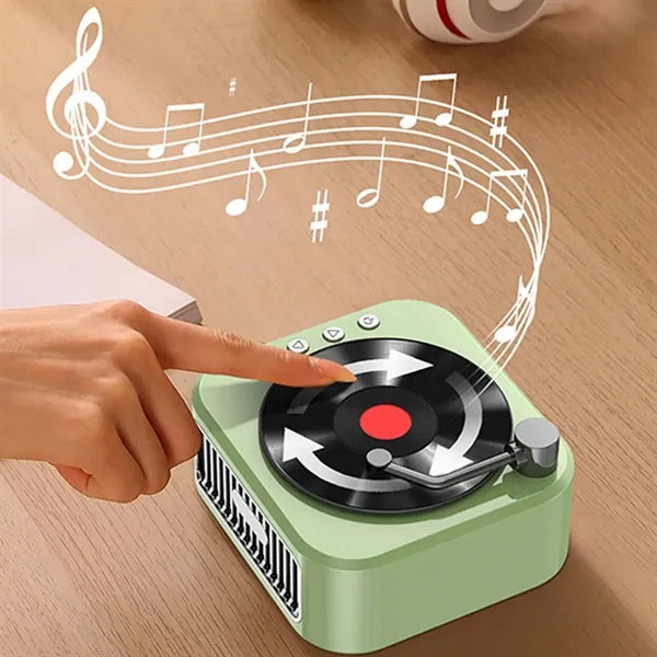 Desk decor portable vintage cd record bluetooth speaker