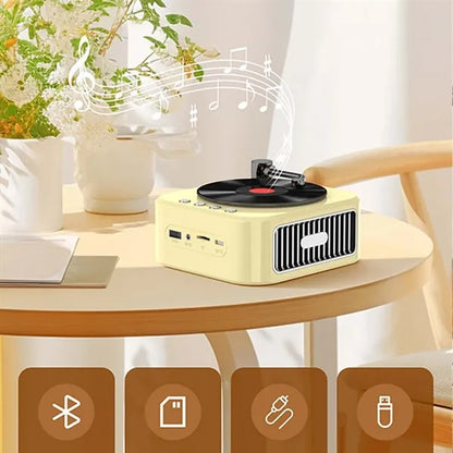 Desk decor portable vintage cd record bluetooth speaker