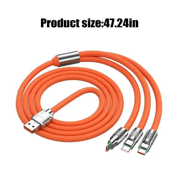 Portable travel 3 in 1 multiple charging cable adapter