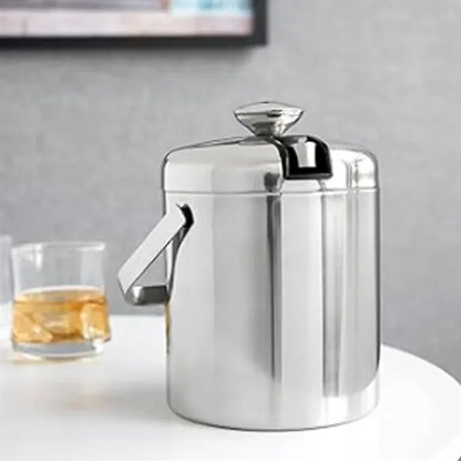 1300ml Double-Wall Ice Bucket with Tongs