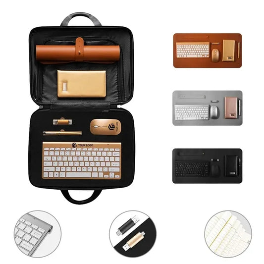 Desk mat wireless keyboard/mouse pen notebook business gift
