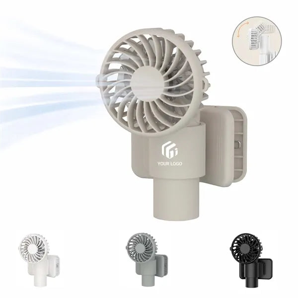 Summer rechargeable portable umbrella clip on handheld fan
