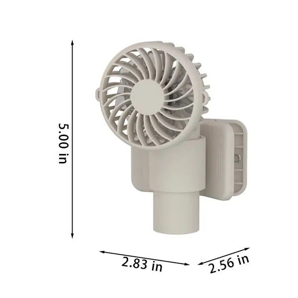 Summer rechargeable portable umbrella clip on handheld fan