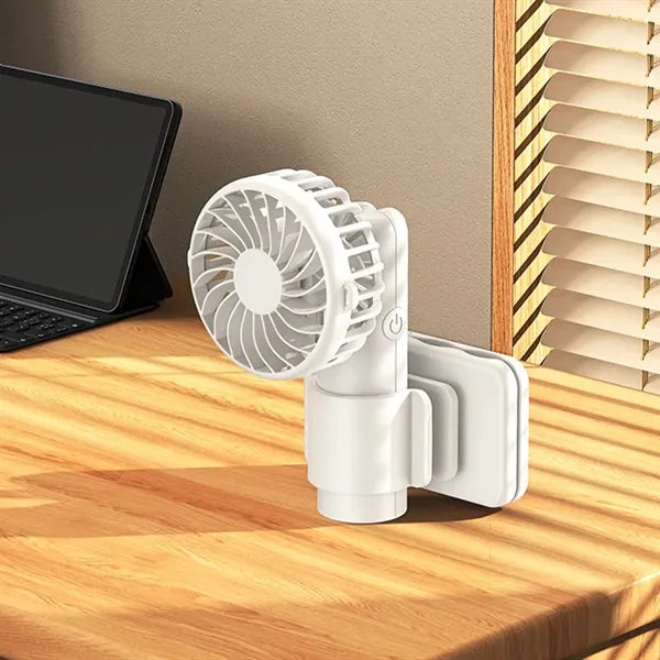 Summer rechargeable portable umbrella clip on handheld fan